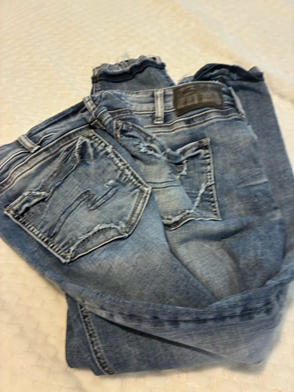 Silver Jeans Women's Faded Blue Boyfriend Jeans